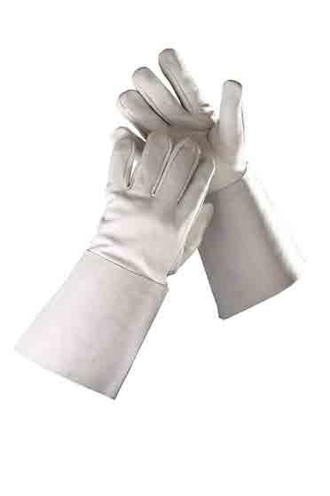 wskazującym, zakrytymi koniuszkami palców i odpornością na przecięcie klasy 5. Normy EN 388 (4542) Rozmiary 7,8,9,10. Rękawice ochronne 5-palcowe wykonane z tkaniny bawełnianej i skóry licowej.