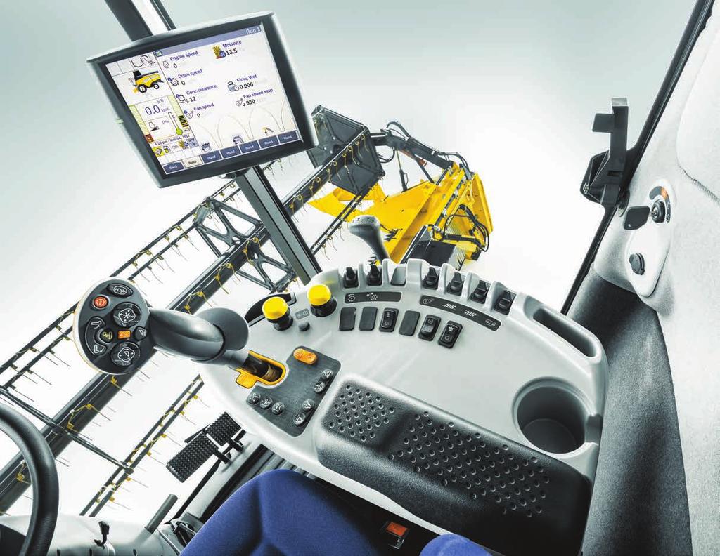 18 CZYSZCZENIE Równomierny przepływ czystego ziarna. Wydajność czyszczenia w modelach kombajnów New Holland CX5 i CX6 odpowiada ich dużej wydajności omłotu i separacji.