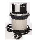 ) OR-AE-1351 (srebrny), OR-AE-135 (INOX) Gniazdo meblowe Ø10 cm, wysuwane z blatu z przewodem 1,8 m Zestaw trzech gniazd sieciowych z uziemieniem i przesłonami torów prądowych w obudowie chowanej w