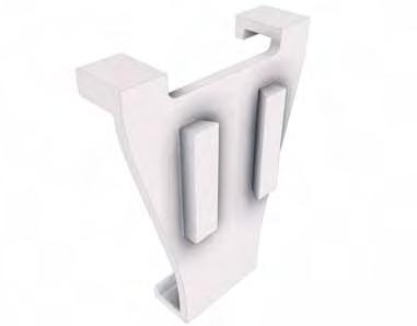 Pricer Adapter z wczepem na jaskółczy ogon Pricer do zamocowania na Pricer SmartTAG HD S, M+iLorazdo zastosowania elementów osprzętu (S. 61-66); kolor: biały 28.0260.