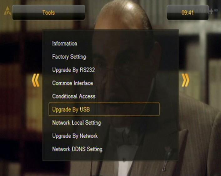 5 Aktualizacja przez USB To menu służy do aktualizacji odbiornika.