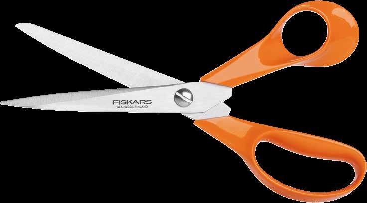 CLASSIC Pomarańczowe nożyczki Classic są symbolem firmy Fiskars i ikoną fińskiego designu Ostrza Specjalnie opracowany system szlifu gwarantuje wysoką jakość ostrzy oraz ich długotrwałą ostrość.