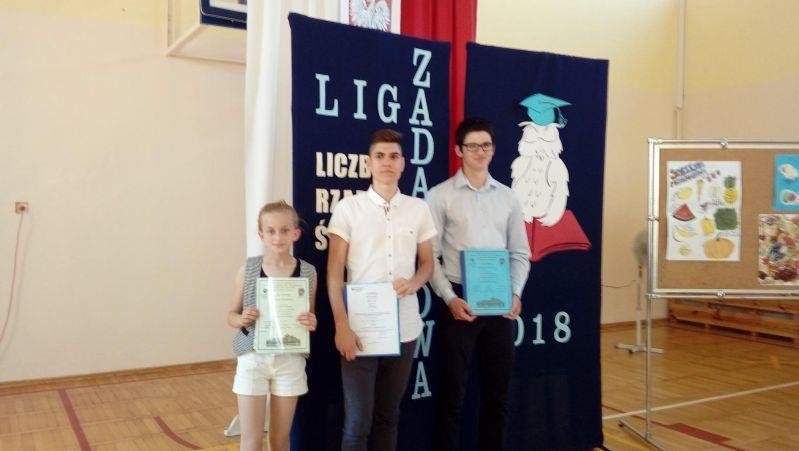 w Szkole Podstawowej nr 14 i 22 we Włocławku odbyło się podsumowanie i wręczenie nagród ostatniego już konkursu matematycznego Liga Zadaniowa. A oto wyniki: GIMNAZJUM Jan Zielaskiewicz kl.