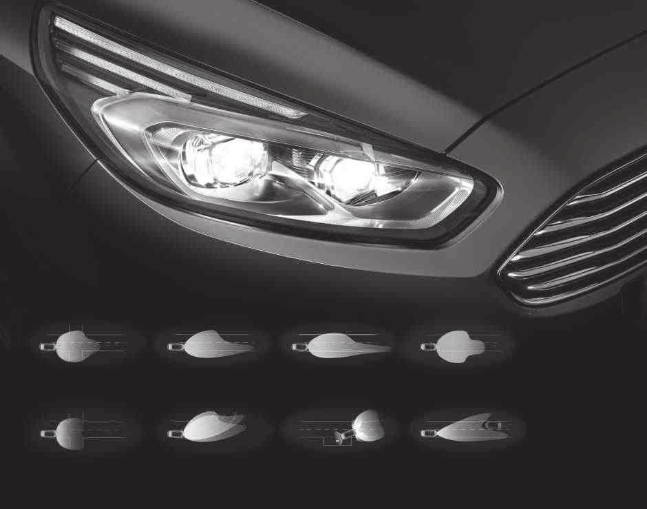 Reflektory adaptacyjne Ford Dynamic LED Inteligentny system reflektorów adaptacyjnych poprawia widoczność na zakrętach i pozwala dostrzec słabo widoczne obiekty.