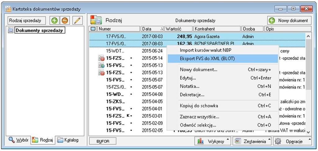 Uruchomienie dodatku Aby uruchomi dodatek nale y z poziomu kartoteki sprzeda y zaznaczy