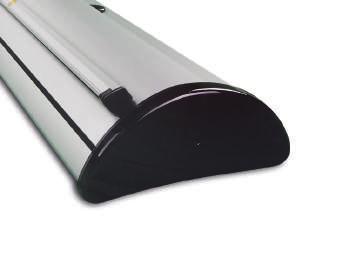 Roll upy Premium Dzięki teleskopowemu masztowi można dostosować wysokość grafiki od 1605 do 2210 mm Barracuda Wytrzymała kaseta. Dodatkowy naciąg grafiki.