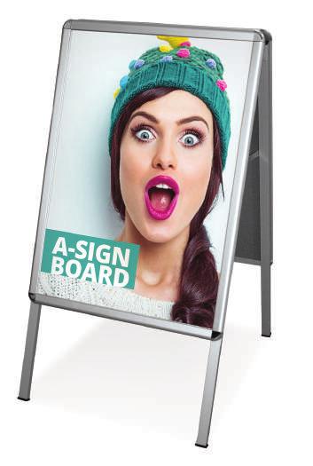 A-sign Board Dwustronny potykacz z ramą zatrzaskową.