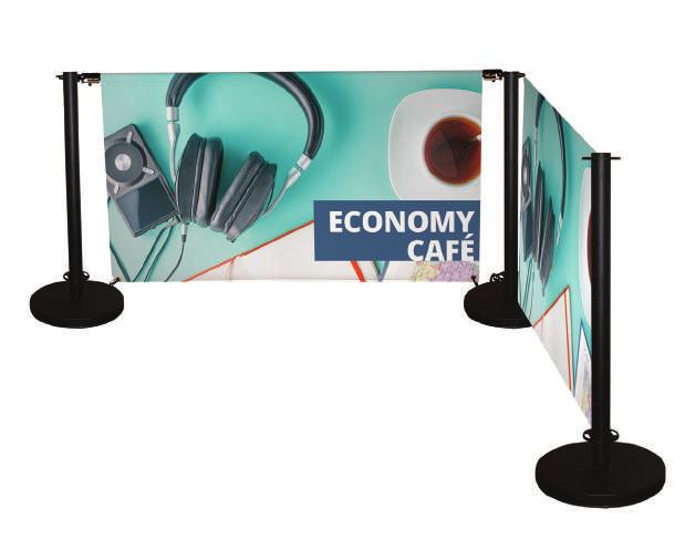Economy Café Ekonomiczny sposób odgradzania wydzielonego miejsca na zewnątrz restauracji, barów i centrów