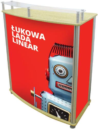 Dodatkowe akcesoria - kieszonka na ulotki Lada Linear Lite Lada wykonana z profili Linear przystosowana do grafiki na PCV o grubości od 3 do 5