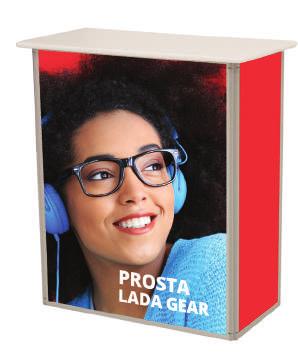 Blat i podstawa dostępne w 4 kolorach: Akrylowa nadstawka na blat.