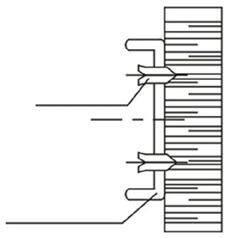 AIR CURTAINS 3.1.3 When the cement has freeze, fit the mounting plate (use the washer and nut according to the following). washer spring washer nut mounting plate 3.1.4 Installation of the main body.