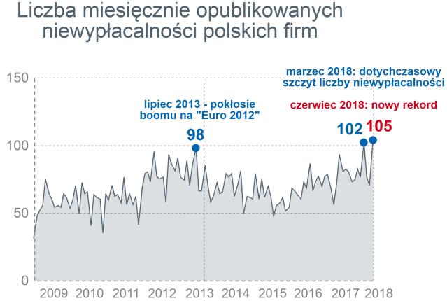 W skali całego półrocza wzrost ten wyniósł 22% r/r, przy czym kończący półrocze czerwiec był niestety mocnym i niezbyt optymistycznym na przyszłość akcentem, zamykając się rekordową liczbą 105