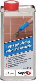 Środki do czyszczenia i pielęgnacji Sopro FIR 713 Koncentrat czyszczący do gresów Sopro FS 714 Impregnat do fug i chłonnych okładzin Skuteczne czyszczenie gresów z większości