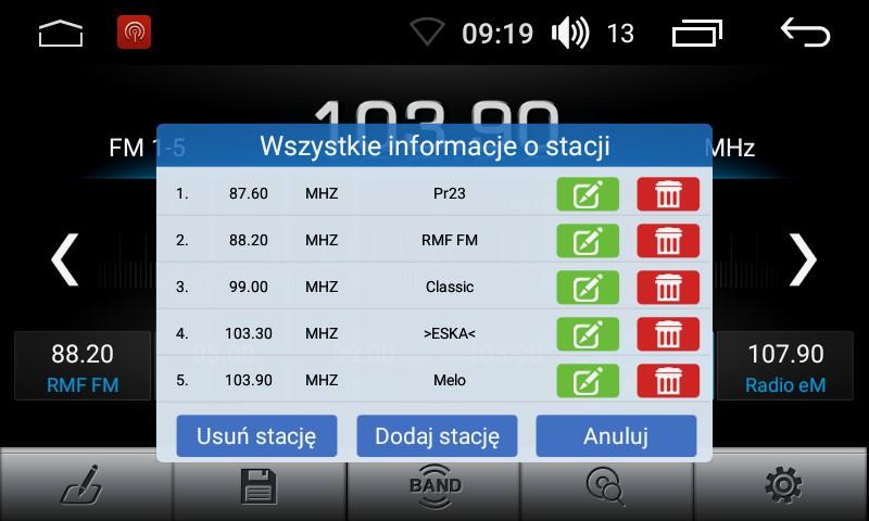 wyłączy napis i pozwoli na wyszukiwanie także słabszych stacji radiowych. Rys 3 Rys 4 Programy PTY.
