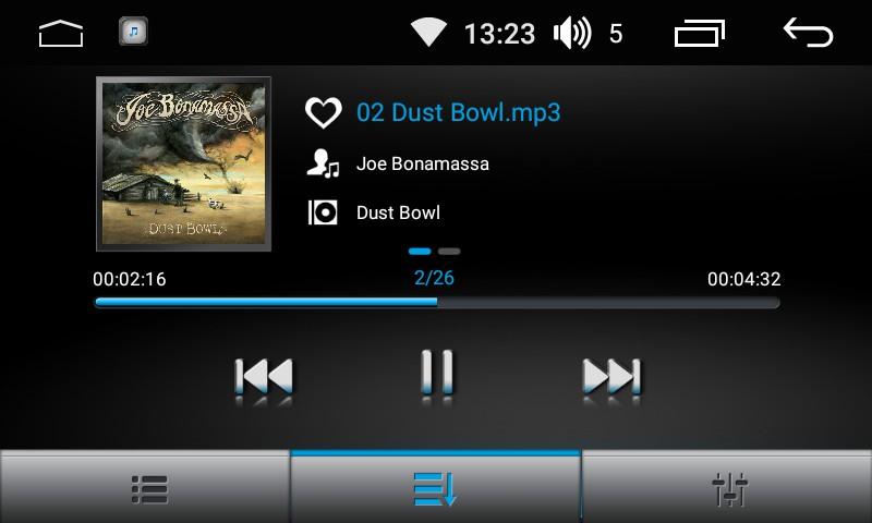 Rys 25 Rys 26 Odtwarzacz audio - wideo Dotknij ikonę Muzyka otworzy się menu audio