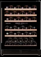 strefa: 27 butelki (0,75l Bordeaux) Drewniane polki Sterowanie cyfrowe Oswietlenie LED Aktywny filtr weglowy Mozliwosc zmiany