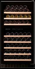 Dolna strefa: 48 butelek (0,75l Bordeaux) Drewniane polki Sterowanie cyfrowe Oswietlenie LED Aktywny filtr weglowy Mozliwosc