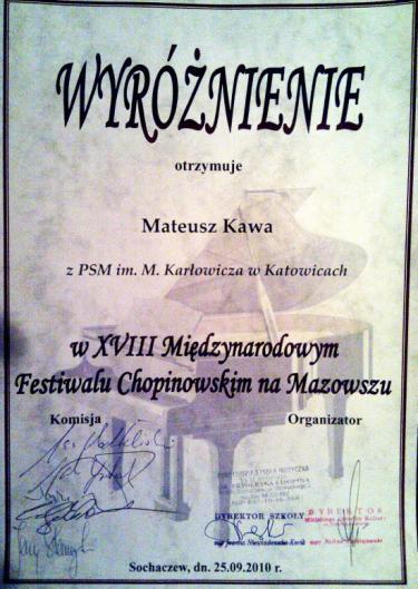 Ewy Grochali oraz Mateusz Kawa z kl. prof.