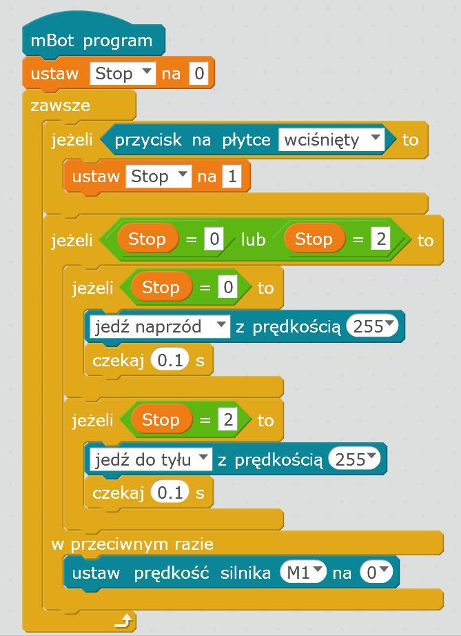 Wersja rozbudowana programu: W tym miejscu możliwa jest przerwa (kolejna część scenariusza będzie realizowana na następnej lekcji).