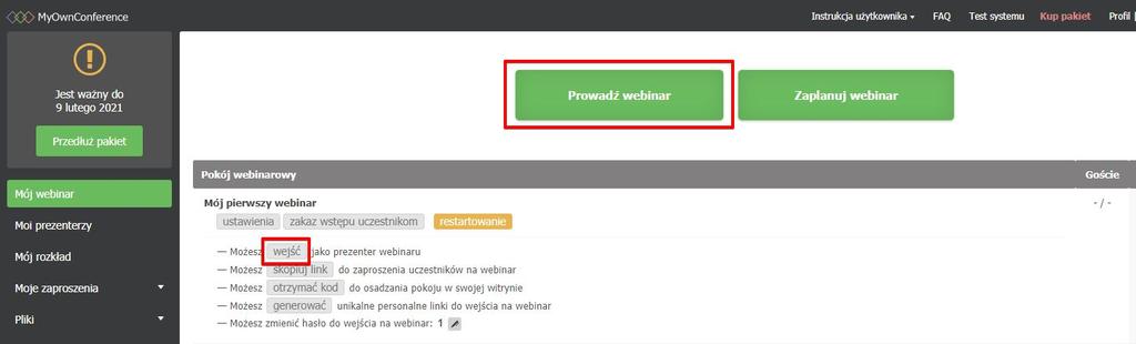 Jak wejść do pokoju webinarowego? Pokój webinarowy to strona, na której możesz prowadzić webinary, wideokonferencje lub szkolenia online.