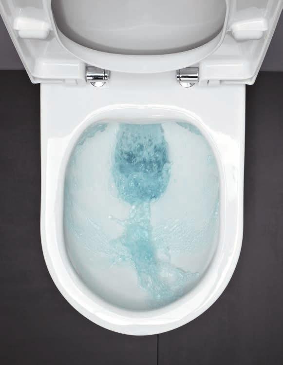 PODWIESZANA MISKA WC LAUFEN RIMLESS Miska WC LAUFEN rimless nie posiada kołnierza wewnętrznego.