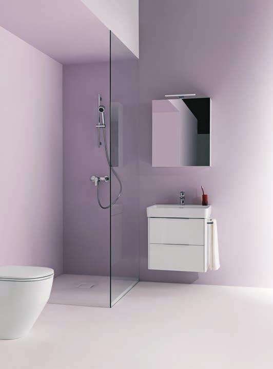 MEBLE BASE DO UMYWALEK PRO S Szafki Base dostępne w wersji compacto o głębokości 38 cm.