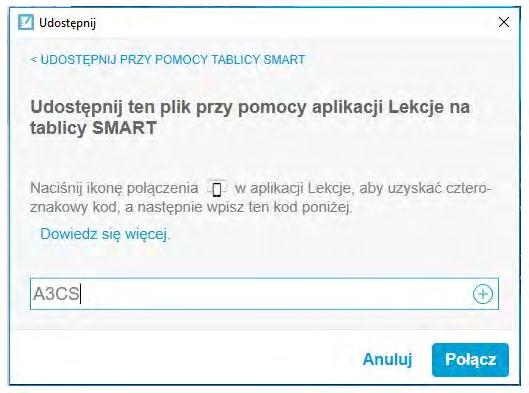 SMART Notebook Player na komputerze nauczyciela W okienku