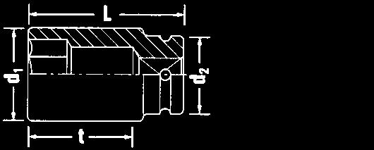 3/ DIN ISO 32 7-2 Nasadki IMPACT, BITS 55IMP napęd 3 /", DIN 329/ISO 2725-2, do wkrętarek mechanicznych, stal stopowa chromowa, oksydowane Elementy łączące do nasadek IMPACT napęd a 3 /" profil