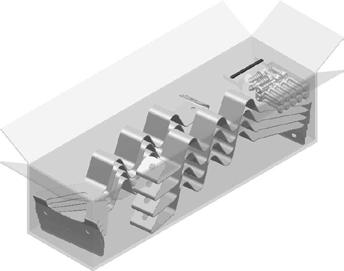 8 LIGHT-V2 CZĘŚCI SKŁADOWE 1x (B) 8x 17x 1x 9x (A) 1x Zakres dostawy: krata (A), jedna jednostka opakowania (B) z 8