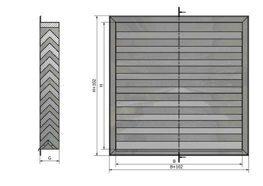 DANE TECHNICZNE Wymiar H [mm] Ciężar przy grubości zabudowy G=170mm [kg] Wymiar B [mm] 600 800 1000 1200 1400 1600 1800 2000 600 24 30 35 41 47 53 59 65 800 30 38 45 53 61 68 76 84 1000 37 46 55 65