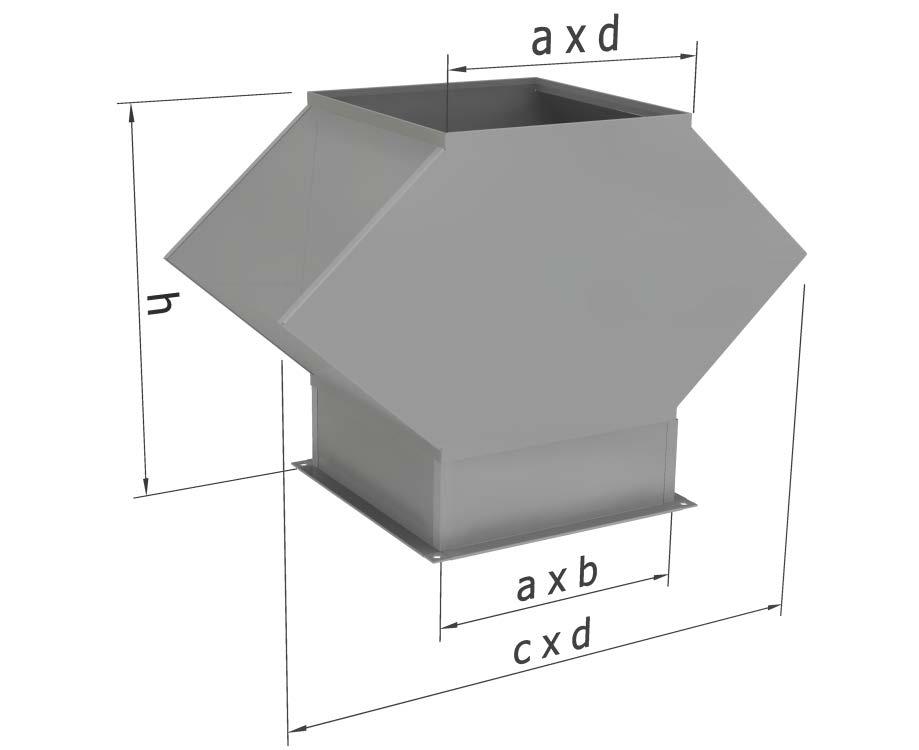 Kołnierze z profila wg systemu METU : dla wielkości do 950 mm profil o wysokości 20 mm, dla wielkości powyżej 950 mm profil o wysokości 30 mm.