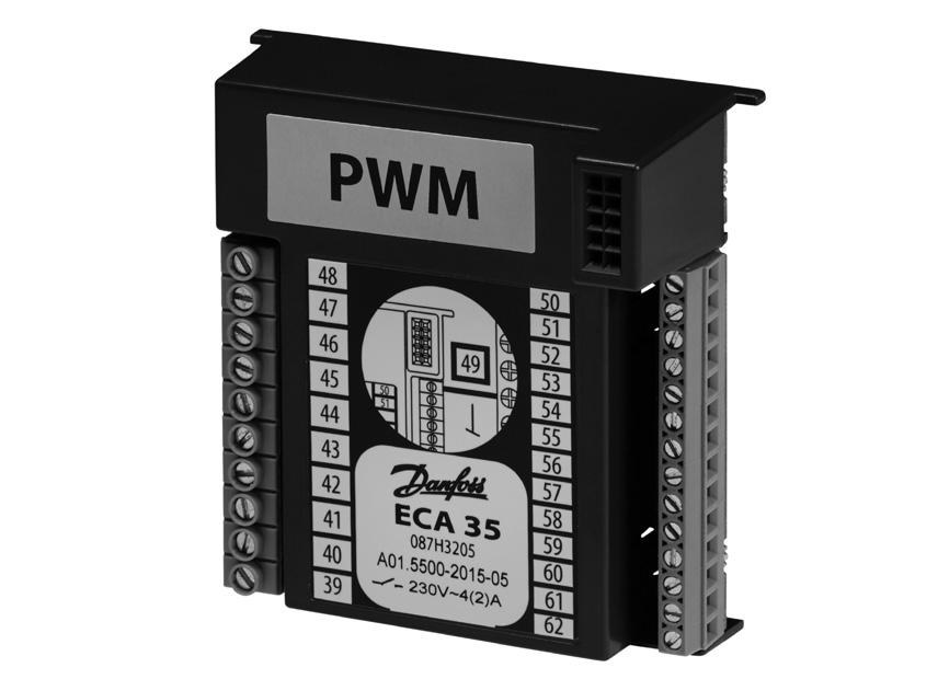 Arkusz informacyjny ECA 35 Moduł rozszerzający we/wy do regulatora ECL Comfort 310/310B Zaprojektowano w Danii Opis ECA 35 Moduł ECA 35 umożliwia rozszerzenie regulatora ECL Comfort 310/310B o