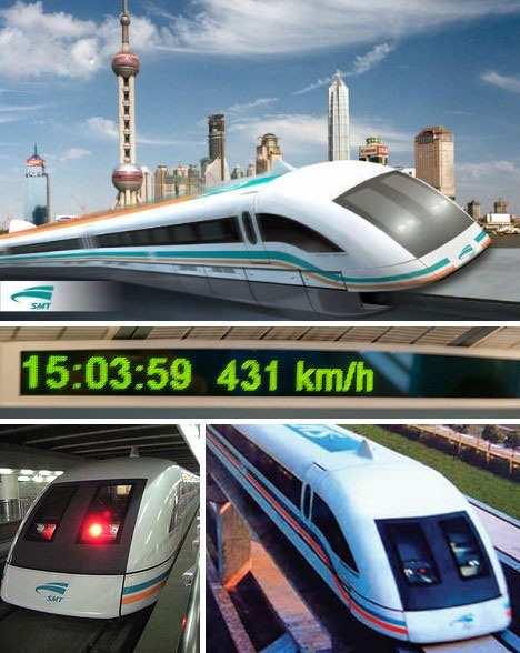 Rys. 6.27 Linia MAGLEV wykorzystywana komercyjnie w Sznghaju (Chiny).