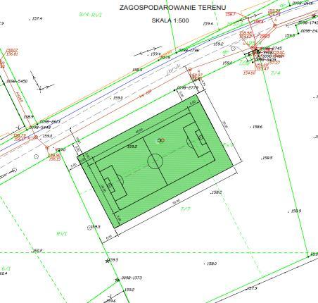 Budowa boiska do gry w piłkę nożną m. w Kiełpino na działce nr 7/7 w obrębie Kiełpino, gmina Borne Sulinowo.