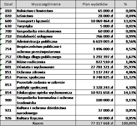 000 zł rozdział 01005 - Prace geodezyjno -urządzeniowe na potrzeby rolnictwa kwota w wysokości 20.