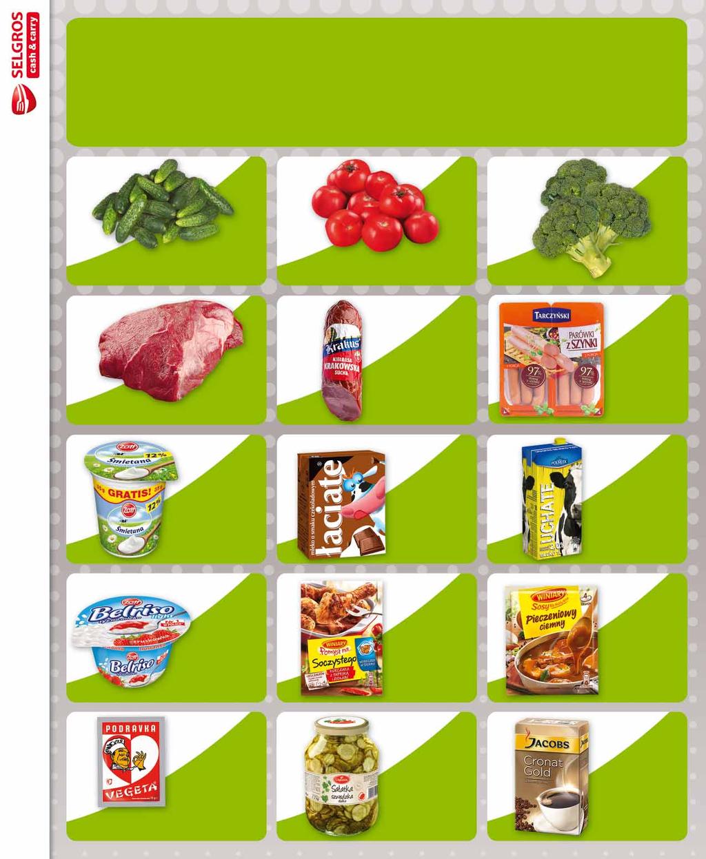 OFERTA NA DRUGI TYDZIEŃ 28.06-4.07.2016 OGÓREK GRUNTOWY Polska po 5 kg 5 kg w cenie: 12.45, z VAT 13.07 2 49 z VAT 2.61 2 POMIDORY Polska po 6 kg Cena Dnia BROKUŁY Polska po 49 z VAT 2.