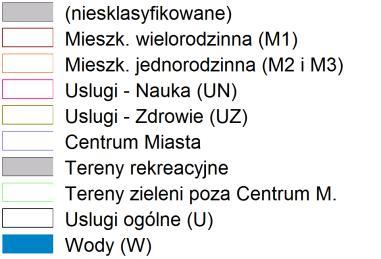 Mapa rozkładu przekroczeń wskaźnika Ln po zastosowaniu działań Programu Obszar przekroczeń : wzdłuż ulicy