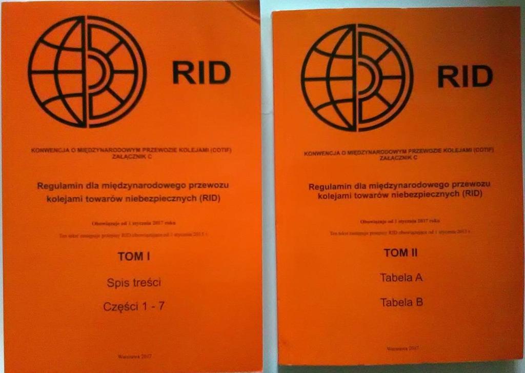 Część 6 Regulaminu RID - Przepisy dotyczące