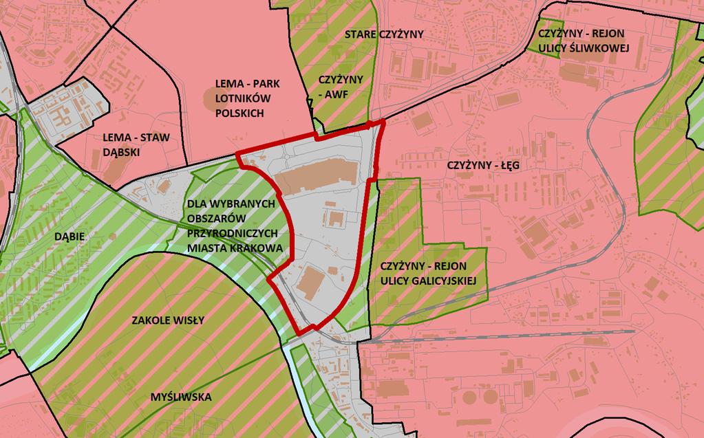 Czyżyny-Łęg przyjętym uchwałą Nr LXXX/1219/13 Rady Miasta Krakowa z dnia 28 sierpnia 2013 r., Stare Czyżyny przyjętym uchwałą Nr XXVIII/342/11 Rady Miasta Krakowa z dnia 26 października 2011 r.
