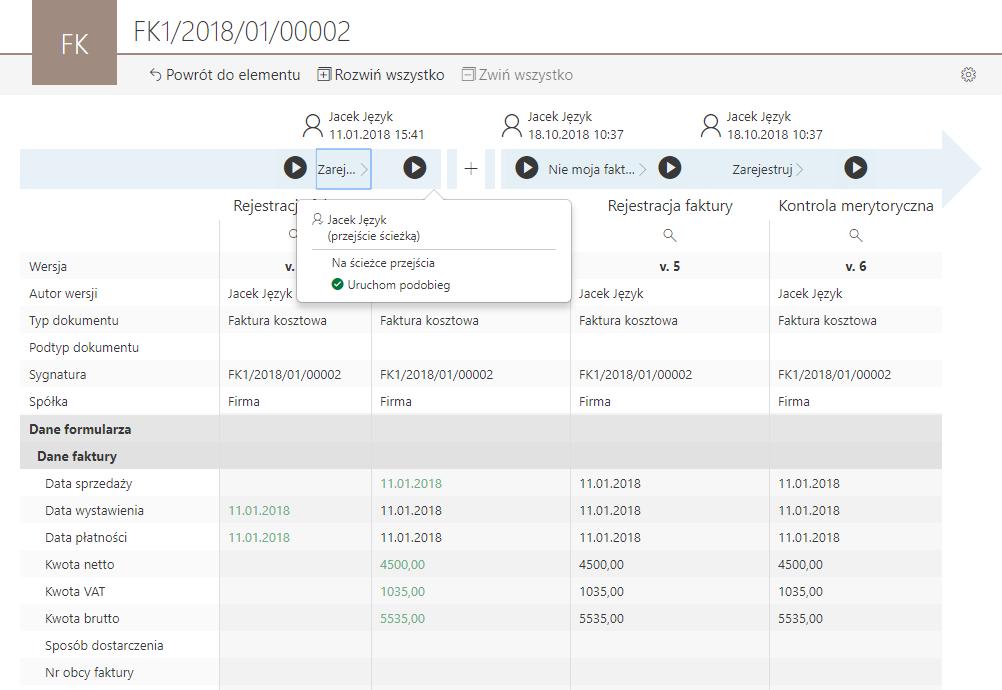 zapisanej wersji możliwe jest wyświetlenie podglądu formularza i weryfikacja jego danych.