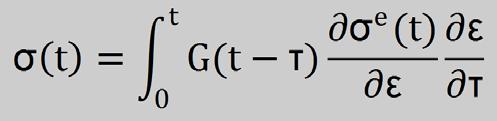 20 Chwilowe naprężenie jest zdefiniowane następującym równaniem: σ(t) = G(t) σ e (ε) (3) gdzie σ e (ε) jest to naprężenie sprężyste natychmiastowe.