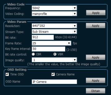 2.9.2 Parametry obrazu WDR: ON lub OFF.