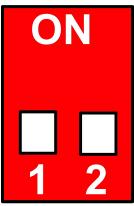 6 Wybór zakresu pomiarowego Ustawienie fabryczne przełącznika typu DIP Switch S2 jest nastawione na najwyższy zakres pomiarowy, tzn. obydwa przełączniki typu DIP Switch na dole (1 + 2 = OFF ).