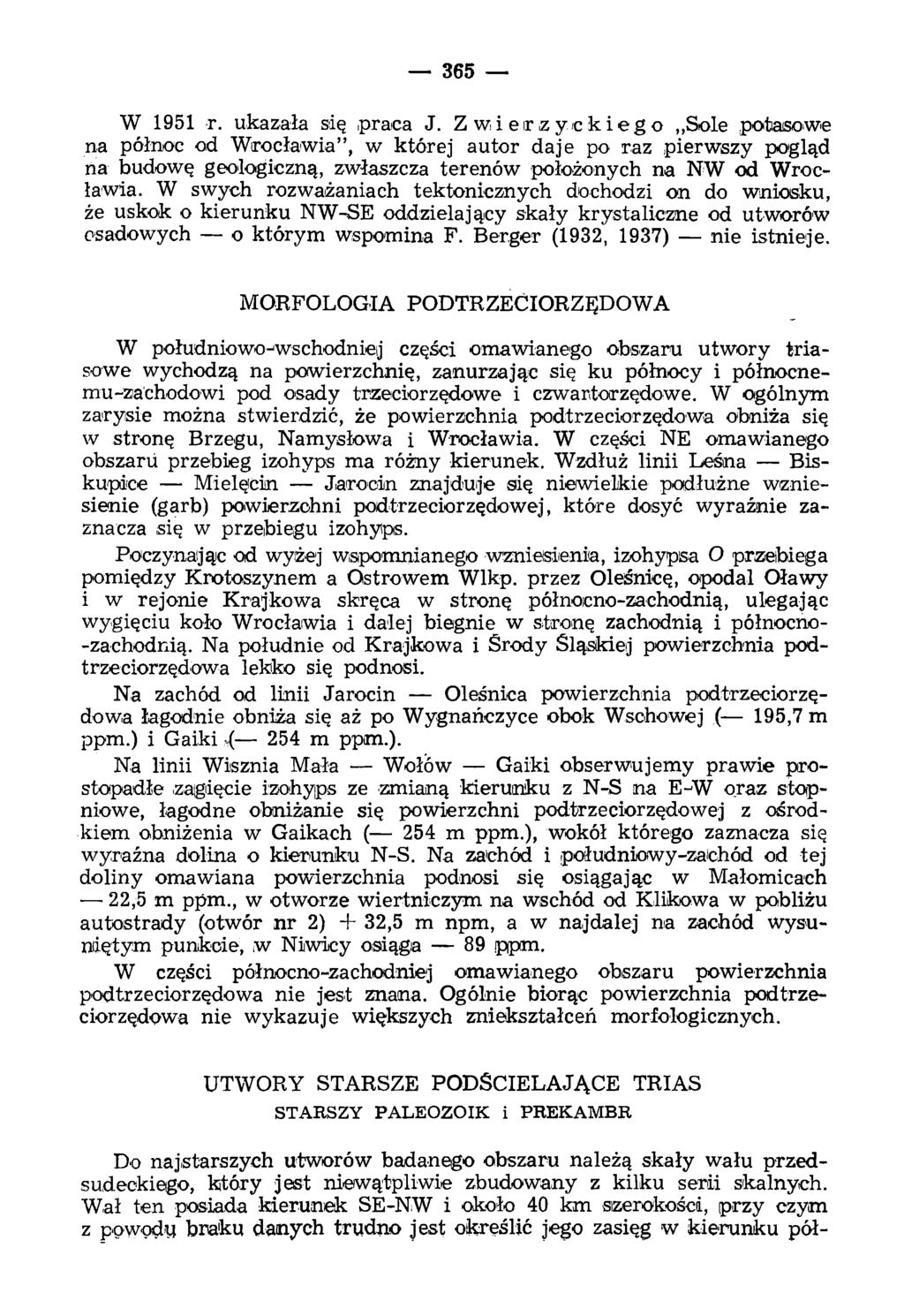 365 W 1951 r. ukazała sdę praca J.