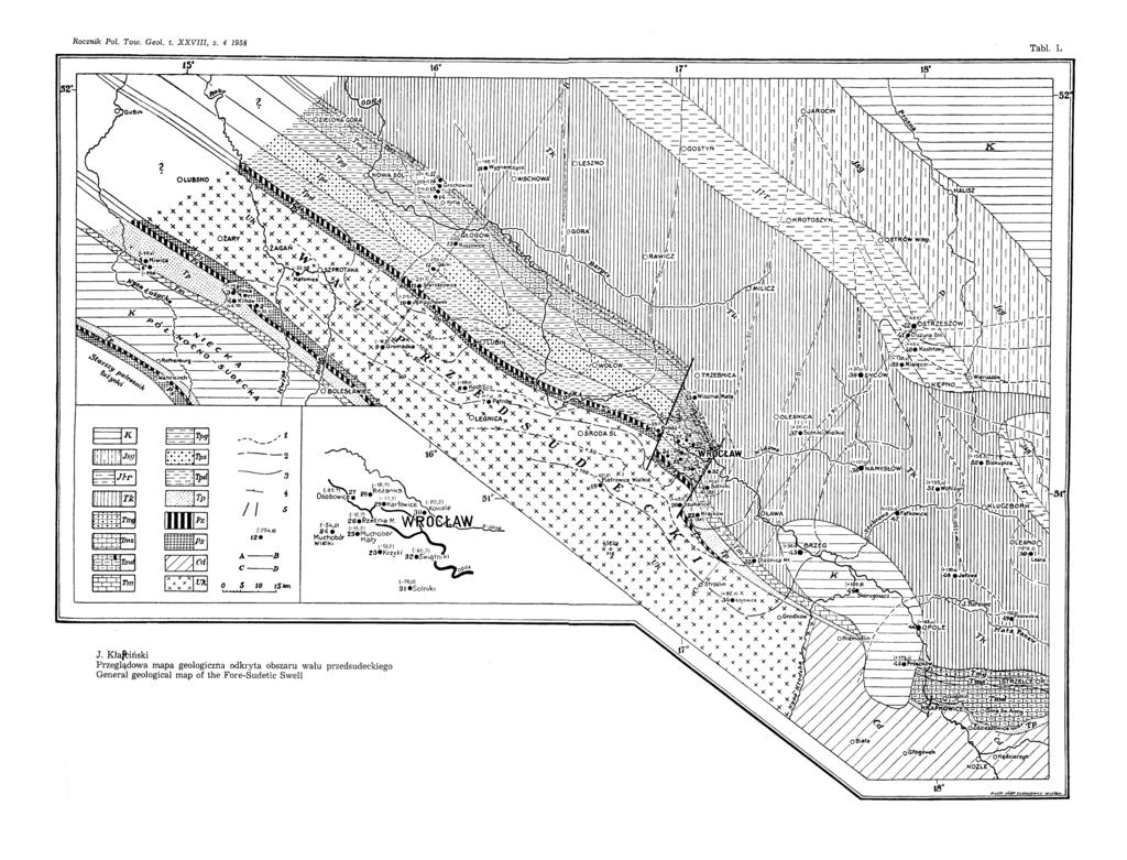 Rocznik Pol. Tow. Geol. t. VIII, z. 4 1958 Tabi. L J.
