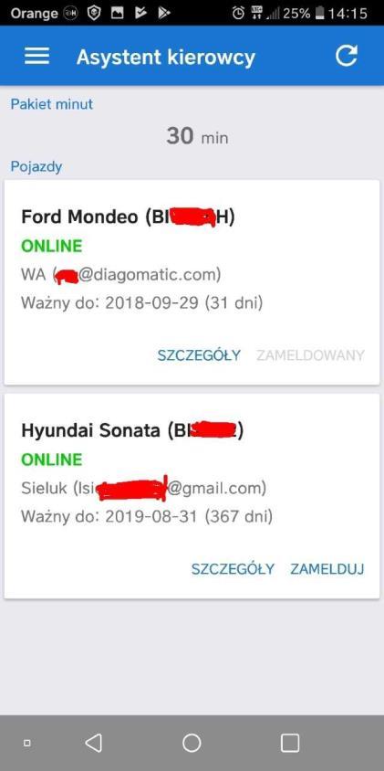 3 Po zalogowaniu do aplikacji użytkownik widzi ekran domowy. Ekran domowy przedstawia: 1. Menu 2.