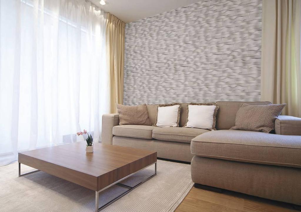 DECOR 1 2 PHENOMENA BIANCO PL Płytka malowana, odporna na wodę i zabrudzenia. Nie trzeba dodatkowo impregnować EN Painted tile, resistant to water and dirt.
