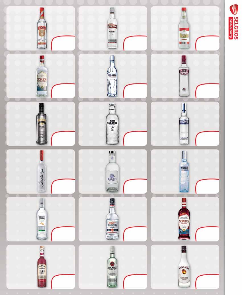 WÓDKA 1906 40% 500 ML po 700 ml w cenie: 20.39, z VAT 25.08 po 90319518 13 89 z VAT 17.09 12 WÓDKA ABSOLWENT po 700 ml w cenie: 20.69, z VAT 25.45 po 20786034 13 69 z VAT 16.