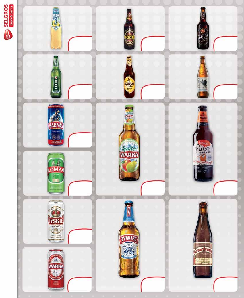 WARKA RADLER CYTRYNA 0% PET 500 ML po 30910673 2 19 z VAT 2.69 1 PIWO EKSPORTOWE 7,2% 500 ML butelka zwrotna po 20 szt. 85867372 09 z VAT 1.34 2 PIWO FORTUNA CZARNE 500 ML butelka zwrotna po 2 szt.