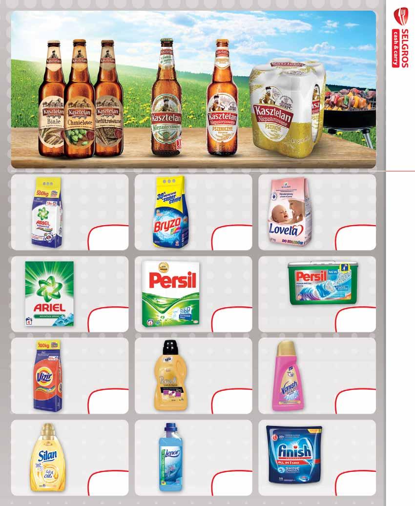 PIWO KASZTELAN SPECJAŁY 500 ML chmielowe, niefiltrowane, białe butelka zwrotna po 20 szt. 17741679 1 79 z VAT 2.20 PIWO KASZTELAN NIEPASTERYZOWANE 500 ML butelka zwrotna po 20 szt. 16062572 1 z VAT 1.